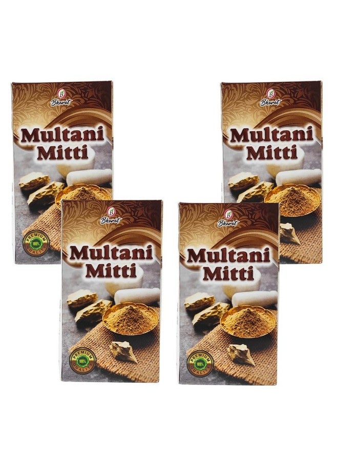 Bharat مسحوق ملتانى ميتى الطبيعي من بهارات للأيورفيدا للتقشير، التهدئة، التغذية، تنعيم الوجه، البشرة والشعر - طين فولر، طين البنتونيت - عبوة من 4-100 جرام - Image 1