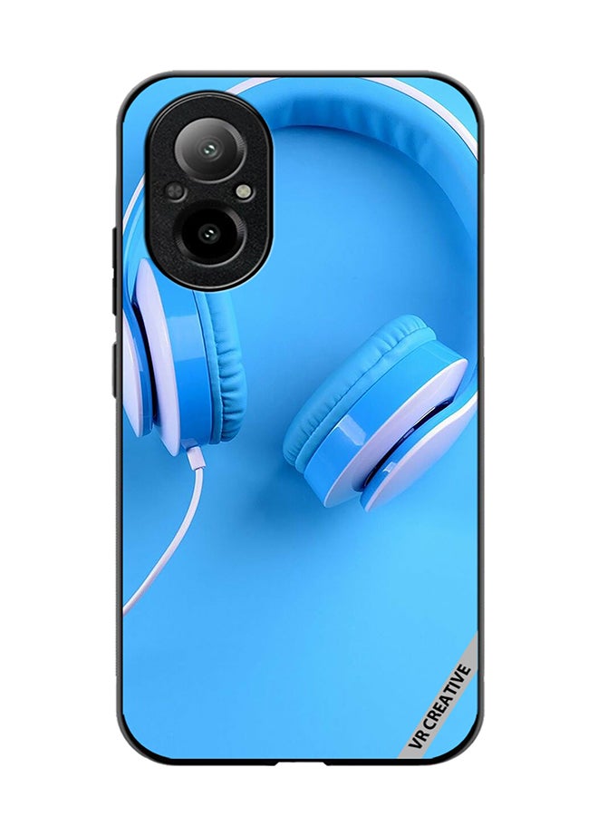 VR CREATIVE Protective Case Cover For Realme C67 4G Music Headphones Design Multicolour - Image 1