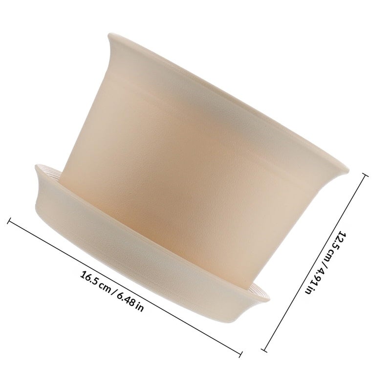 Thickened Plastic Succulent Planter Pot Beige 16 5cm Round With Drainage For Indoor Outdoor Garden - Image 3
