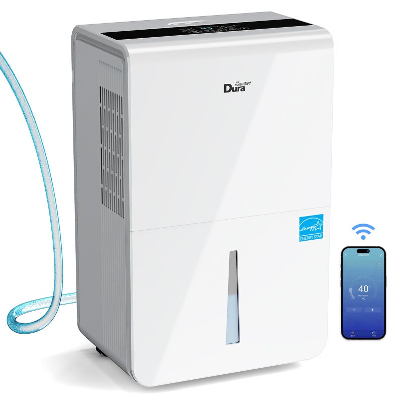 Dehumidifier for BasementEnergy Star Certified for 4500 SqFt Large Room MAX to 70 Pintsday included 164 Feet Drain Hose and PumpWhite