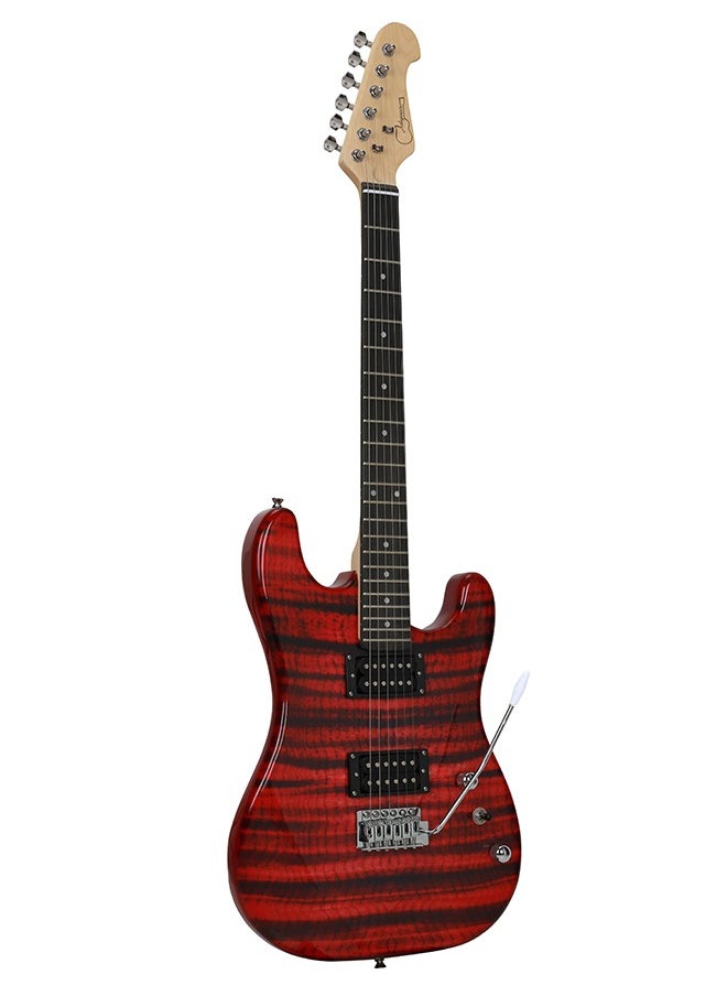 39 Inch Electric Guitar Kit,6 String H-H Pickups Tiger Stripe Beginner Electric Guitar Set with 3W Mini Amplifier,Tuner,Bag,Strap,Cable,Accessories for Adults and Teens,Red - pzsku/Z807E47EB8AD17F5DCDB7Z/45/_/1723952022/d2b1c7de-346d-4b80-8bf8-5cfcf615636f