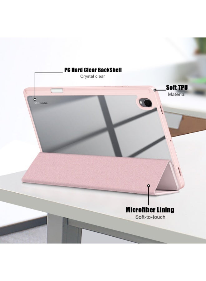 general Case for Samsung Tab S11 SM-X730 11 Inch with Pen Holder,Clear Transparent Hard PC Back Cover Smart Trifold Stand Case for Galaxy Tab S11 ,Auto Wake/Sleep - Image 4
