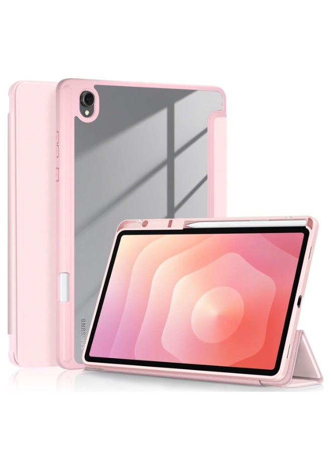 general Case for Samsung Tab S11 SM-X730 11 Inch with Pen Holder,Clear Transparent Hard PC Back Cover Smart Trifold Stand Case for Galaxy Tab S11 ,Auto Wake/Sleep - Image 1