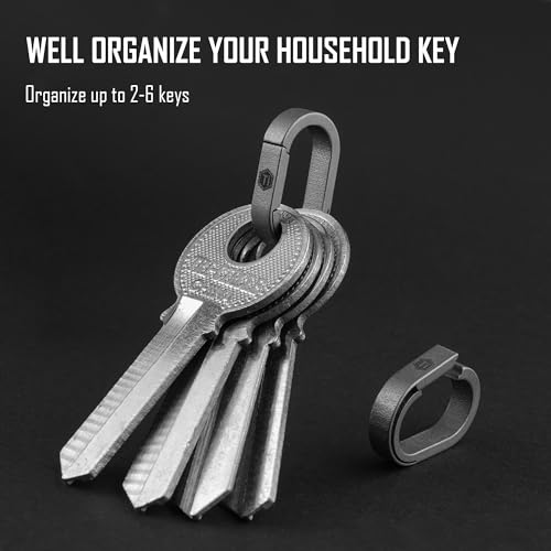 KeyUnity KA30SW Titanium Side-Opening Oval Key Ring – Lightweight EDC Connector for Car Keys, Tools, and Outdoor Gear - Image 3