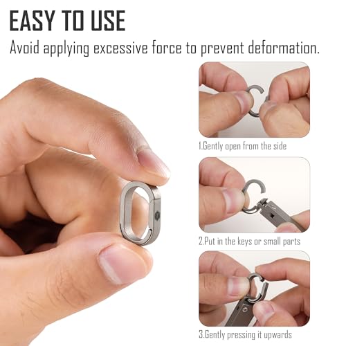 KeyUnity KA30SW Titanium Side-Opening Oval Key Ring – Lightweight EDC Connector for Car Keys, Tools, and Outdoor Gear - Image 5
