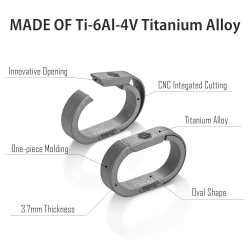 KeyUnity KA30SW Titanium Side-Opening Oval Key Ring – Lightweight EDC Connector for Car Keys, Tools, and Outdoor Gear - Image 2