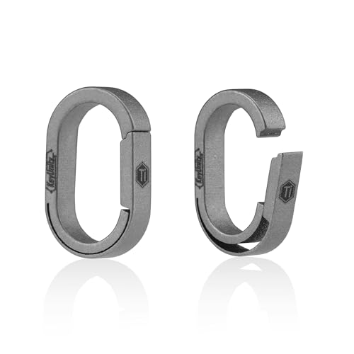 KeyUnity KA30SW Titanium Side-Opening Oval Key Ring – Lightweight EDC Connector for Car Keys, Tools, and Outdoor Gear - Image 1