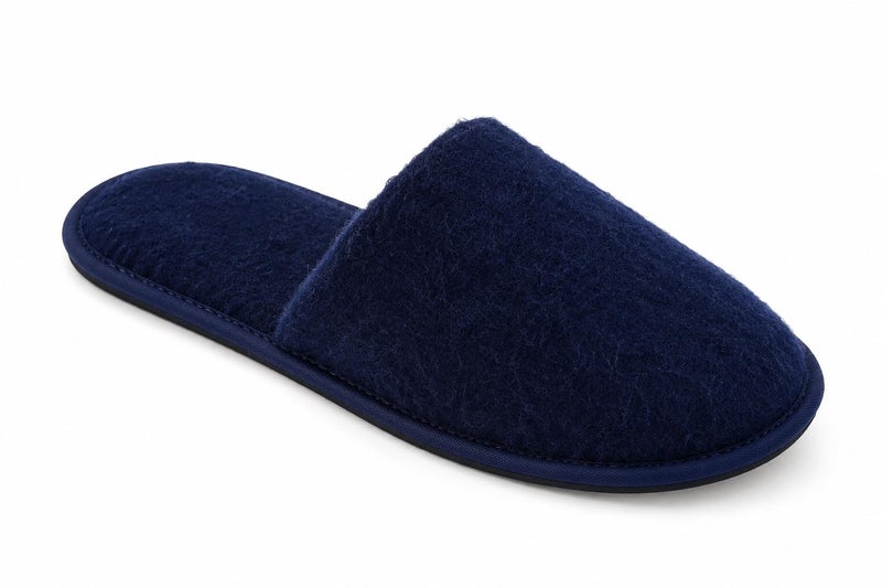 Slippers (3 pairs) Navy Blue Fabric - One Size - Disposable (Hotel, Spa, Gym, Home for Guests) Unisex - Image 4