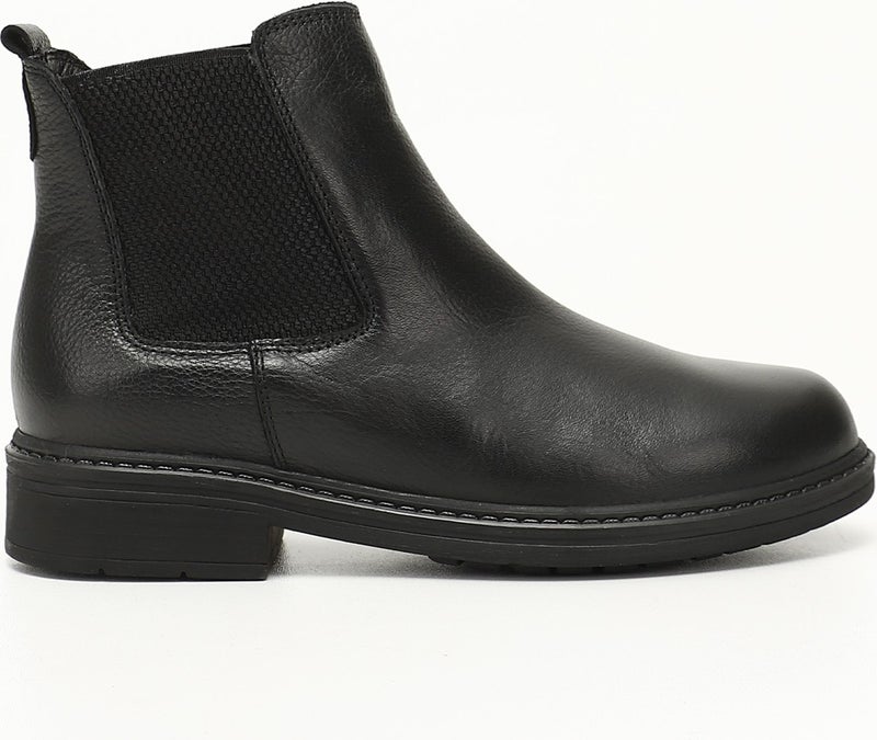 Gönderi(r) Gön Genuine Leather Round Toe Rubber Sole Heeled Elastic Women's Chelsea Boots 42424  - Image 1