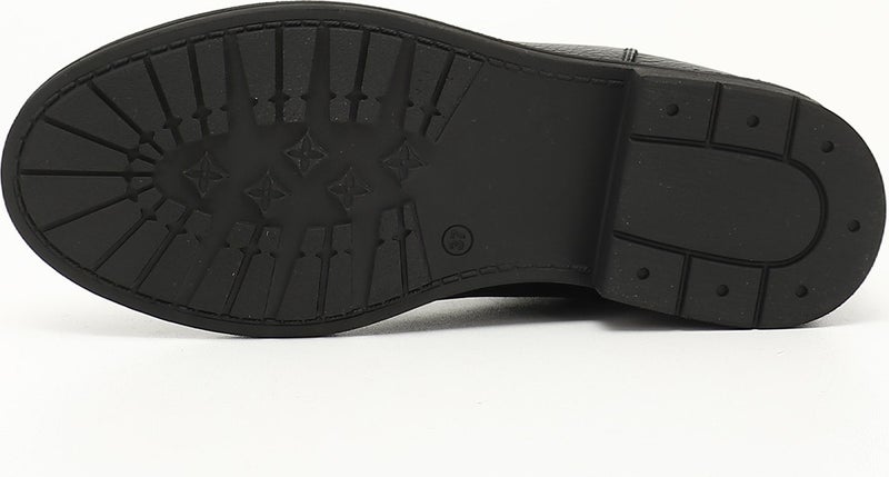Gönderi(r) Gön Genuine Leather Round Toe Rubber Sole Heeled Elastic Women's Chelsea Boots 42424  - Image 4