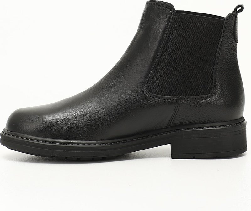 Gönderi(r) Gön Genuine Leather Round Toe Rubber Sole Heeled Elastic Women's Chelsea Boots 42424  - Image 3