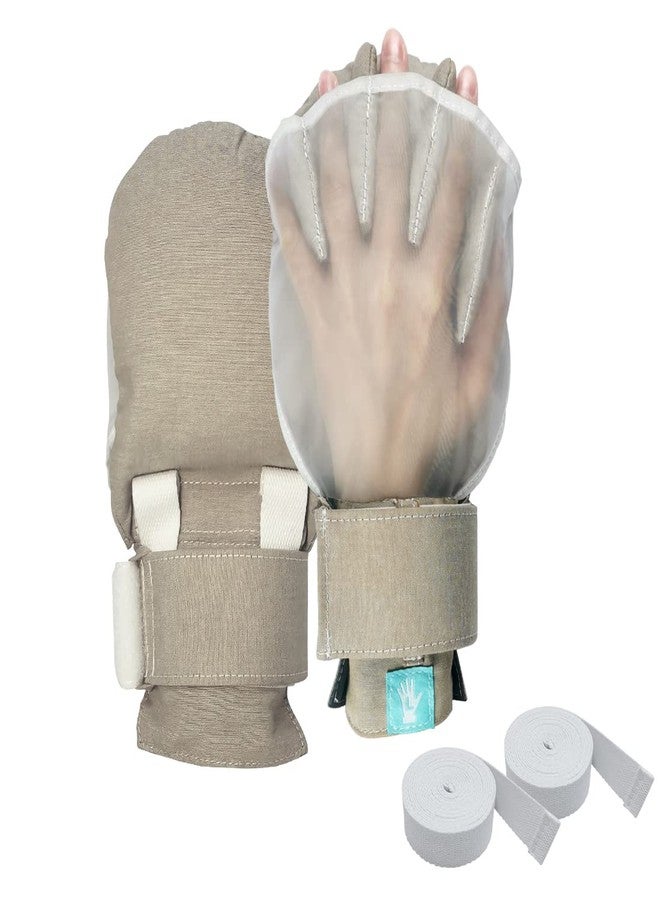 Ehucon Dementia Restraint Gloves-2Pcs,Bed Restraints Control Mitts,Safety Hand Gloves for Elderly/Dementia Patients,Anti Scratch Gloves to Prevent Scratching Harm - Image 1