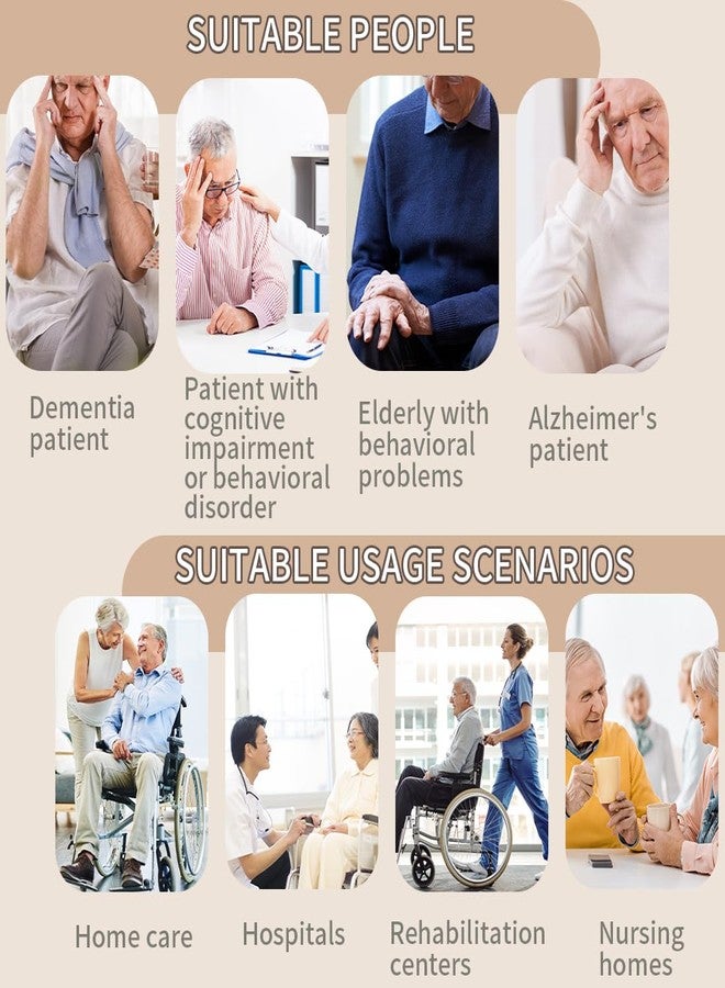 Ehucon Dementia Restraint Gloves-2Pcs,Bed Restraints Control Mitts,Safety Hand Gloves for Elderly/Dementia Patients,Anti Scratch Gloves to Prevent Scratching Harm - Image 5