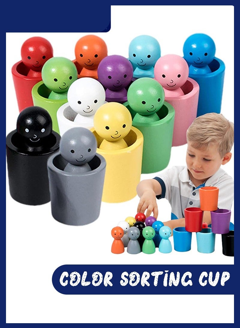 general 12 Gnomes Colour Sorting Toys, Toddler Montessori Toys for 3+ Year Olds, Baby Dolls Wooden Games, Preschool Color Matching Toy for Learning Colour Sorting and Counting - Image 1