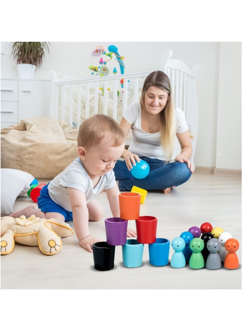 general 12 Gnomes Colour Sorting Toys, Toddler Montessori Toys for 3+ Year Olds, Baby Dolls Wooden Games, Preschool Color Matching Toy for Learning Colour Sorting and Counting - Image 5