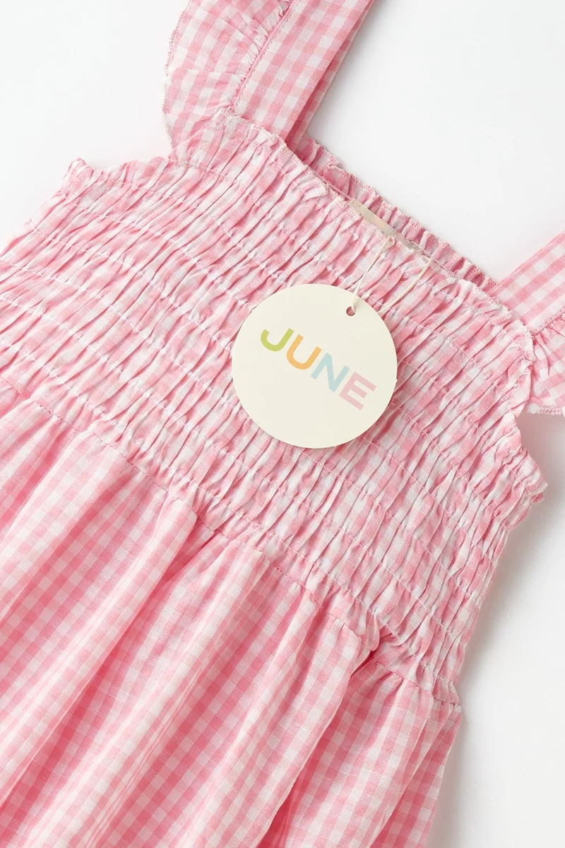 جون Plaid Baby Dress
