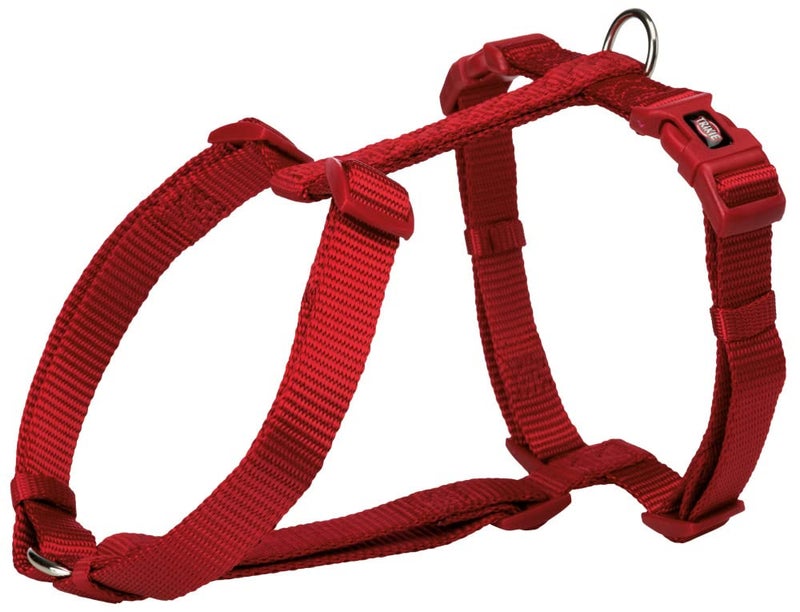 Trixie Premium H-Harness Belt for Dogs, Stylish Design, Adjustable Webbing Tape, Strain Relief, Lightweight & Adjustable Straps (M-L, Red) - Image 1