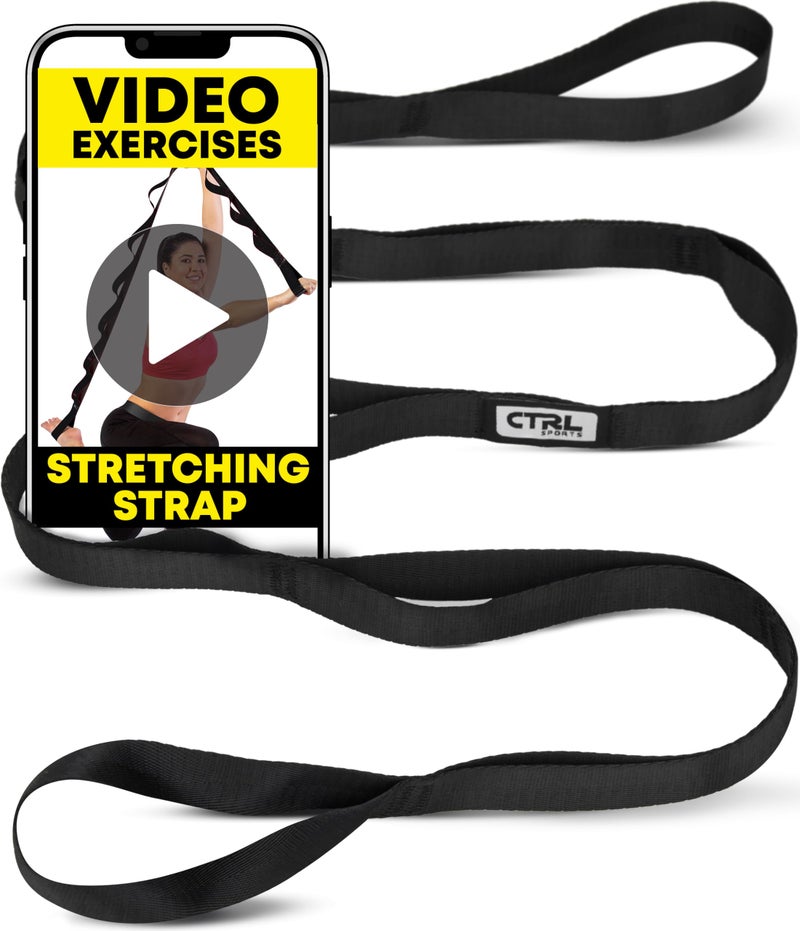 Ctrl Sports Stretching Strap Non Elastic Yoga Strap with Loops - Stretching Band for Physical Therapy, Stretch Bands for Exercise and Flexibility - Stretch Strap with 10 Loops, Hamstring & Leg Stretcher Strap - Image 1
