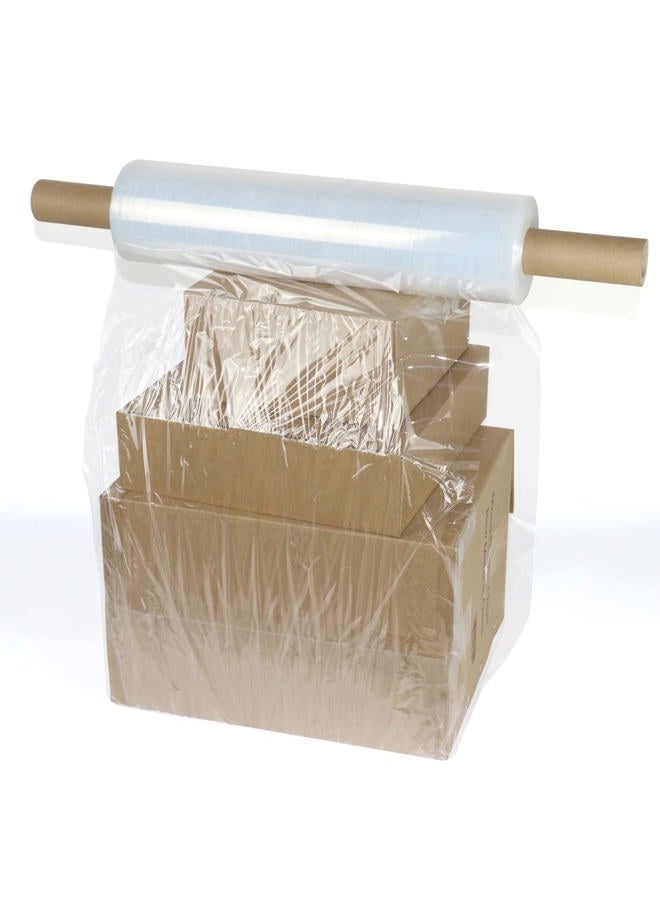 BOMEI PACK 4 Stretch Film Wrap - Industrial Clear Plastic Stretch Wrap 1000 Feet 80 Gauge with Handle, Pallet Wrap for ing, Moving Supplies, ing Wrap Plastic Roll, - Image 4