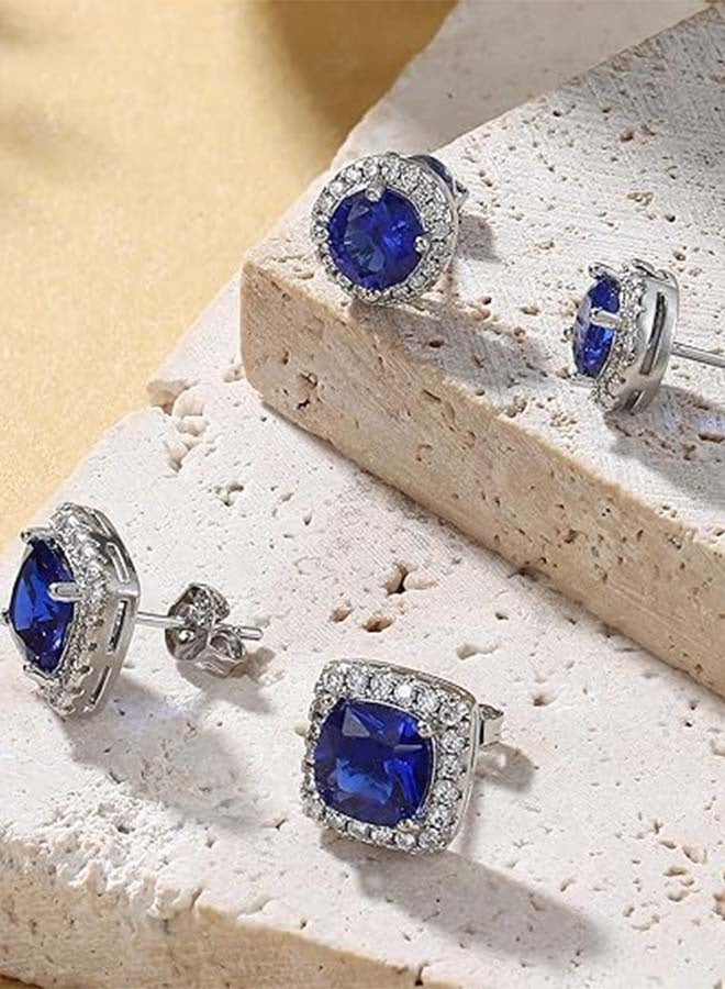 أقراط مرصعة بالزركونيا المكعبة مطلية بالذهب عيار 18 قيراطًا، مصنوعة من الفضة الإسترليني عيار 925، بتصميم هالة، مناسبة للرجال والنساء. - Image 5