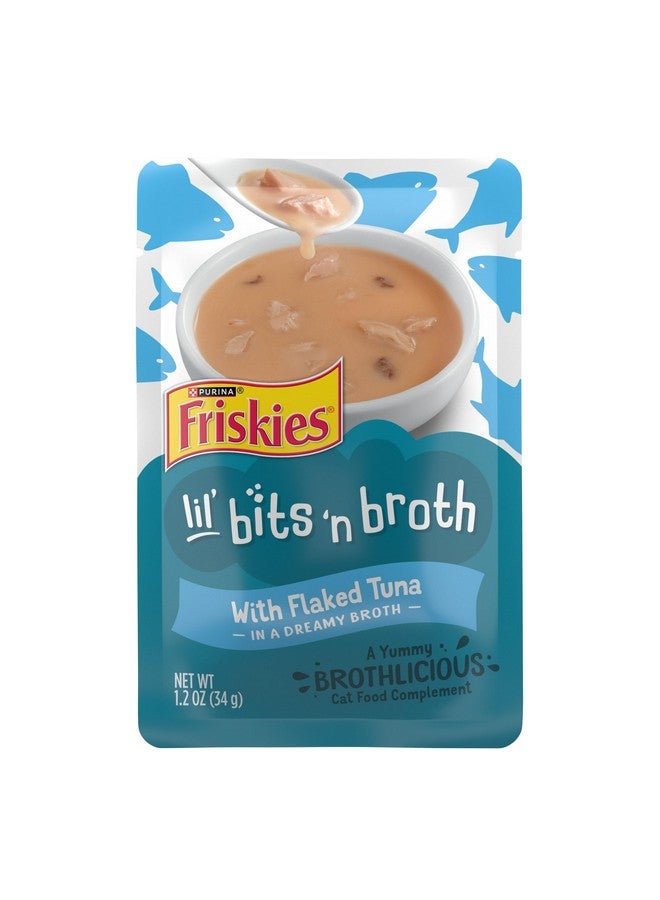 فريسكس طعام القطط بورينا فريسكيز القابل لللعق، قطع صغيرة ومرق، مع تونة متقشرة في مرق رائع - عبوة من ١٦ كيسًا، وزن ١٫٢ أونصة - Image 1