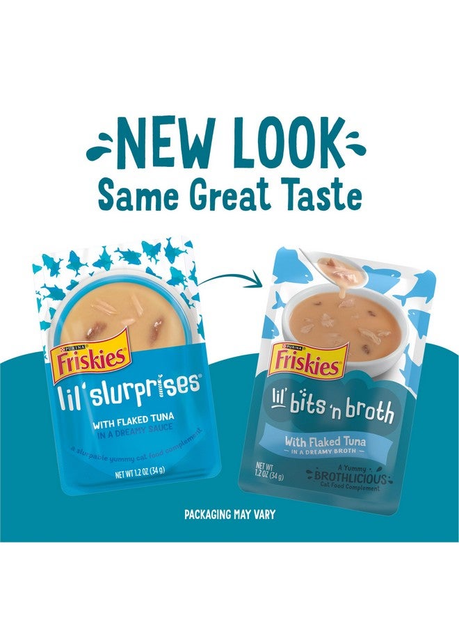 فريسكس طعام القطط بورينا فريسكيز القابل لللعق، قطع صغيرة ومرق، مع تونة متقشرة في مرق رائع - عبوة من ١٦ كيسًا، وزن ١٫٢ أونصة - Image 2