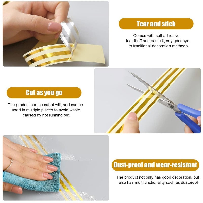 BlissCart BlissCart Tile Gap TapeHome Tile Sticker Waterproof Tape PVC Self Adhesive Tape Ceramic Tile Tape for Detailing WallFloor Tile GapCabinetry Gap Sealing Tape Strip Floor Tile Sticker 25CM5M  - Image 4