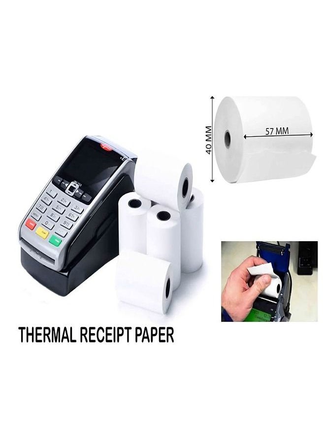 Generic Thermal POS  Receipt Paper 57x40 mm Printed 4 Rolls  - Image 2