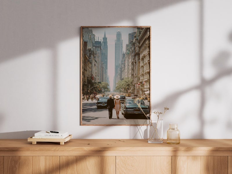 TNESSENTIAL Vintage Fifth Avenue NYC Street Photography Poster, Retro Manhattan Wall Art - Image 3