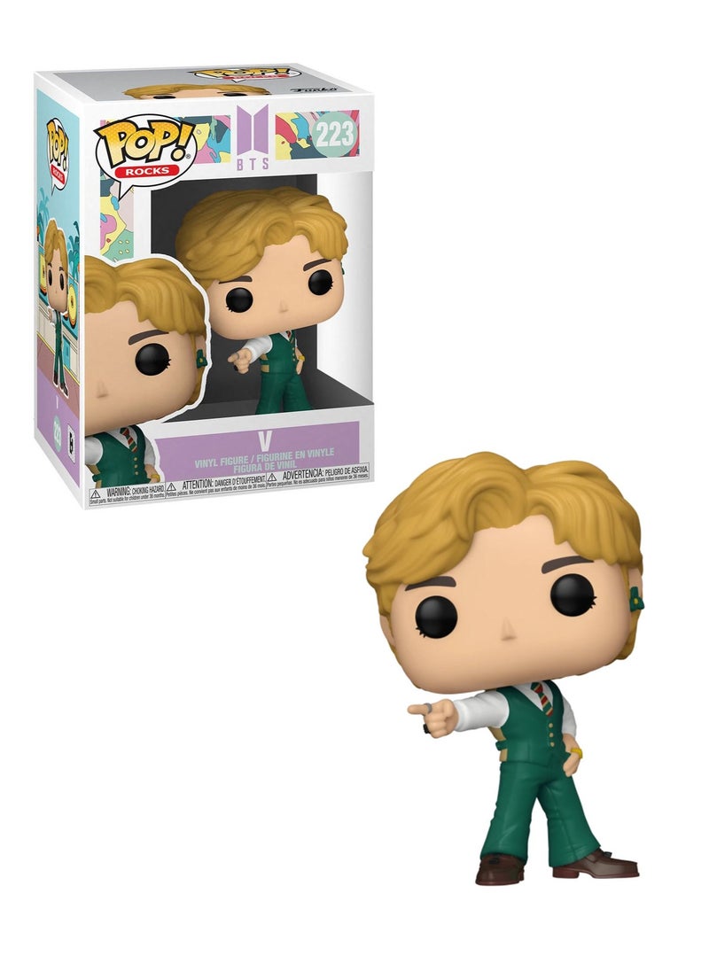 POP! - Pop! Rocks Kpop BTS Dynamite V Kim Taehyung Multicolor Standard Doll Restoring The Stage Look Perfect for Fans and Collectors - Image 1