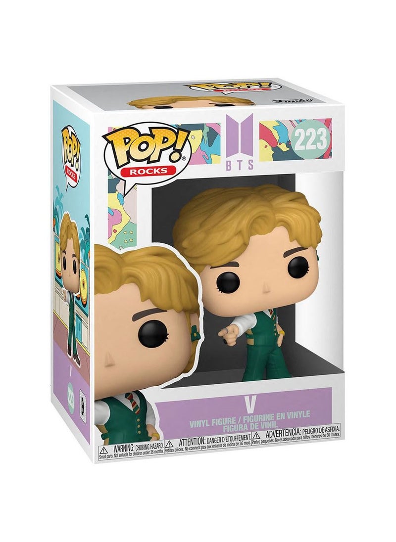 POP! - Pop! Rocks Kpop BTS Dynamite V Kim Taehyung Multicolor Standard Doll Restoring The Stage Look Perfect for Fans and Collectors - Image 1