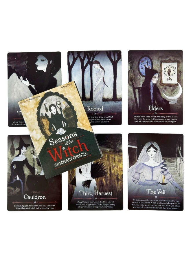 NIBEMINENT The Witch of the Season Oracle Card Board Game Deck fortune-telling and Divination Tarot Card Family Game Version Party - Image 3