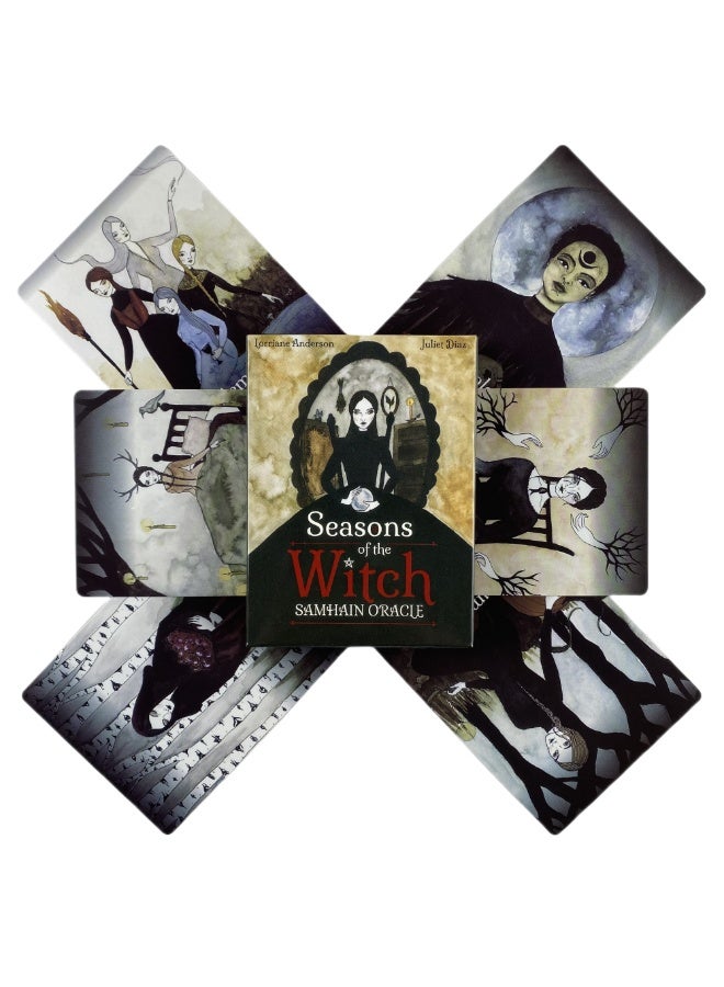 NIBEMINENT The Witch of the Season Oracle Card Board Game Deck fortune-telling and Divination Tarot Card Family Game Version Party - Image 1