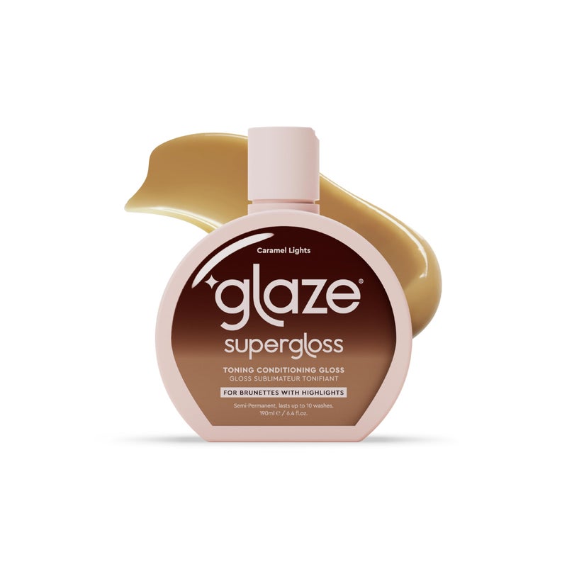 Glaze Super Gloss Color Conditioning Gloss  Caramel Lights for Medium to Dark Brown Hair with Highlights  Rinse Out SemiPermanent Hair Gloss that Enhances Color and Boosts Shine  Hydration