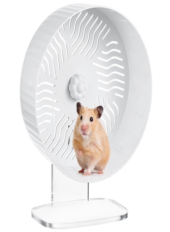 Homaisson Silent Hamster Wheel, Hamster Exercise Wheel with Adjustable Acrylic Stand, Hamster Exercise Wheel for Gerbil, Syrian & Dwarf, Chinchilla and More Small Animal Hamster Running Wheels (9.5 in) - Image 1