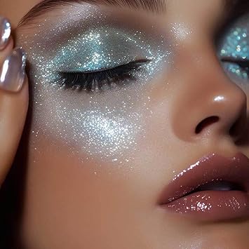 Stargazer جل لامع أبيض لامع لوجهك وجسمك مع موزع دقيق - Image 2