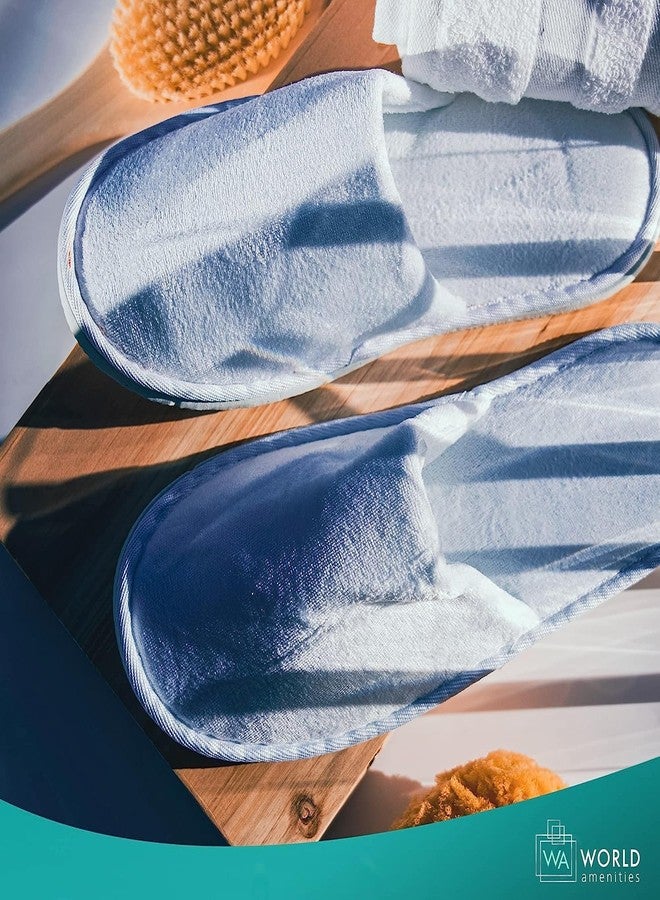 World Amenities | Premium Spa Slippers Bulk Unisex | Closed Toe, Individually Wrapped | Hotel Slippers Travel Amenities Ultra Soft - Image 2