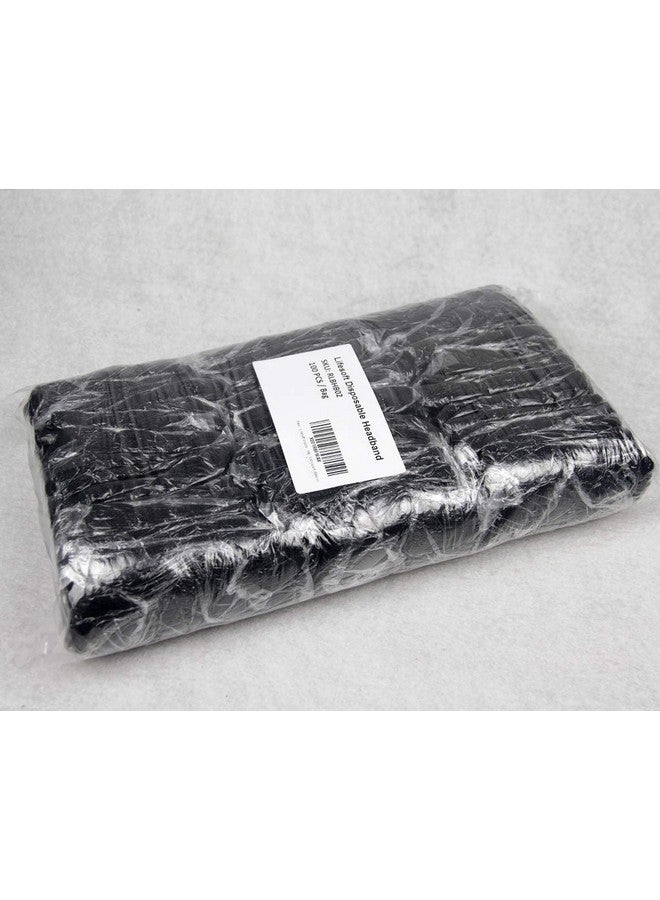 لايف سوفت LIFESOFT 100 قطعة من عصابات رأس سبا الوجه للاستخدام مرة واحدة، مغلفة بشكل فردي (أسود) - Image 4