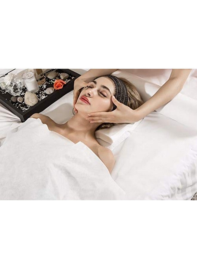 لايف سوفت LIFESOFT 100 قطعة من عصابات رأس سبا الوجه للاستخدام مرة واحدة، مغلفة بشكل فردي (أسود) - Image 3