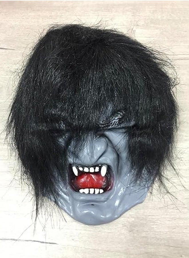 Brain Giggles BrainGiggles Scary Wolf Halloween Mask, Durable, Adjustable Full Face Halloween Costume Mask for Men & Women, Masquerade & Halloween Cosplay Party Face Cover for Adults, (Scary Wolf Mask) - Image 3