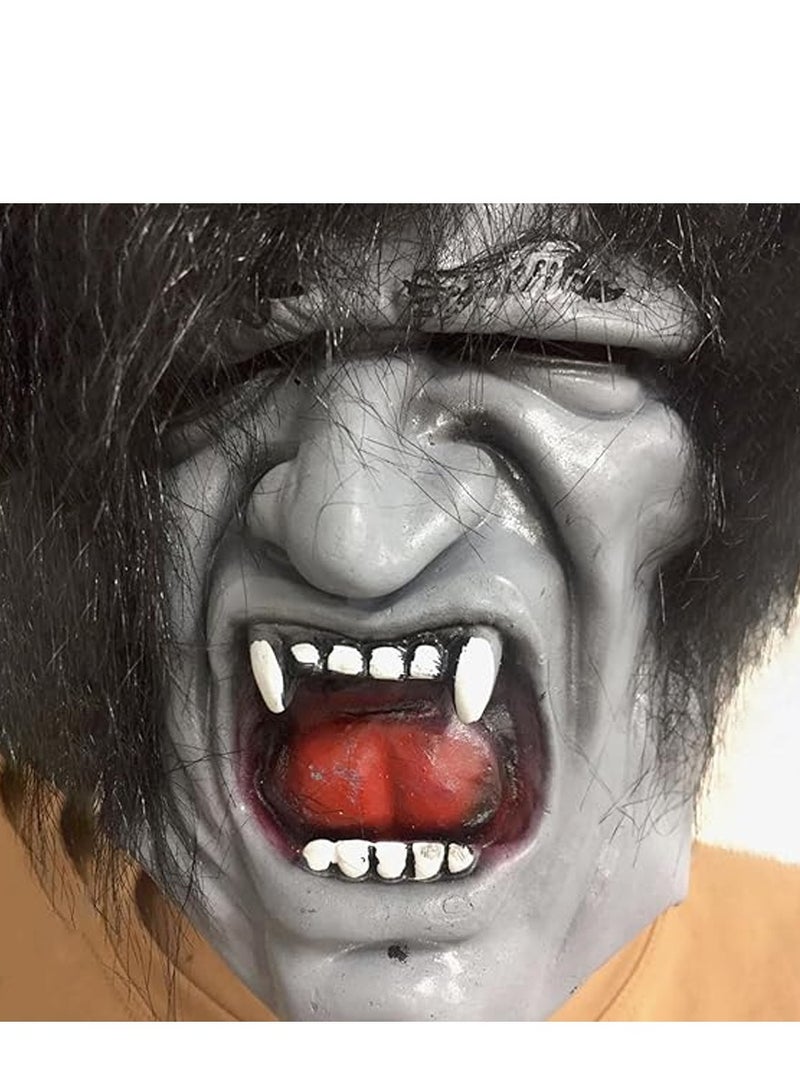 Brain Giggles BrainGiggles Scary Wolf Halloween Mask, Durable, Adjustable Full Face Halloween Costume Mask for Men & Women, Masquerade & Halloween Cosplay Party Face Cover for Adults, (Scary Wolf Mask) - Image 2