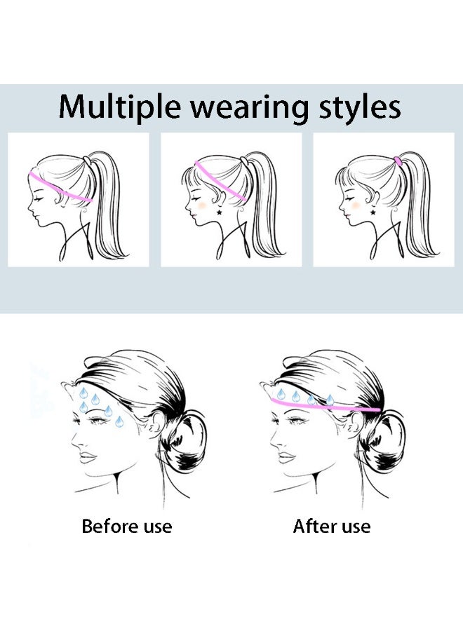 6pcs Elastic Sports Headbands Thick Non-Slip Hair Bands，Colorful Workout Headband Sweatband Fashion Yoga，Running Elastic Sports Headbands，For Women And Men - Image 5