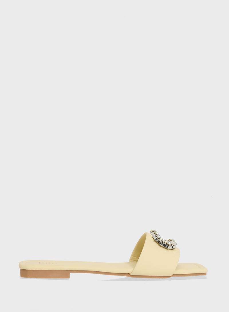 ELLA Diamante Flat Sandal - Image 1