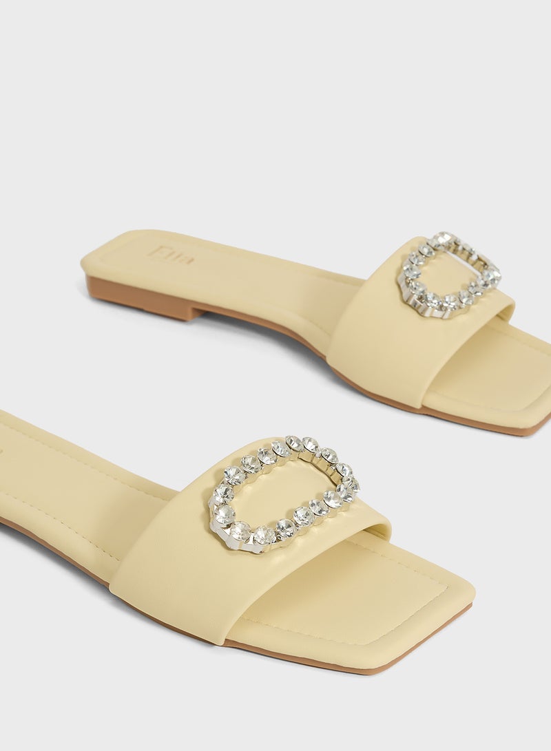 ELLA Diamante Flat Sandal - Image 4