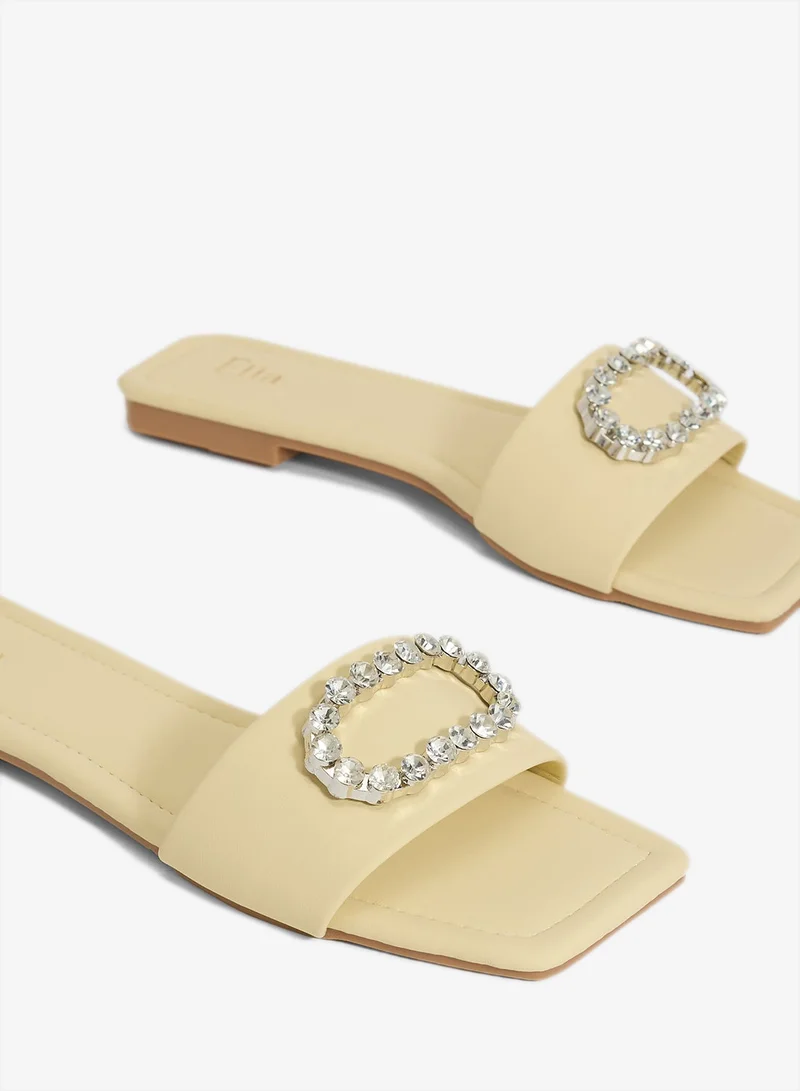 ELLA Diamante Flat Sandal