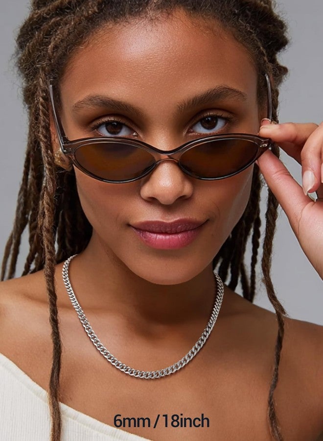 PROSTEEL Necklaces Chocker Stainless Steel Necklace For Women Jewelry 6mm Simple Choker Fashionable Cuban Chain - Image 3