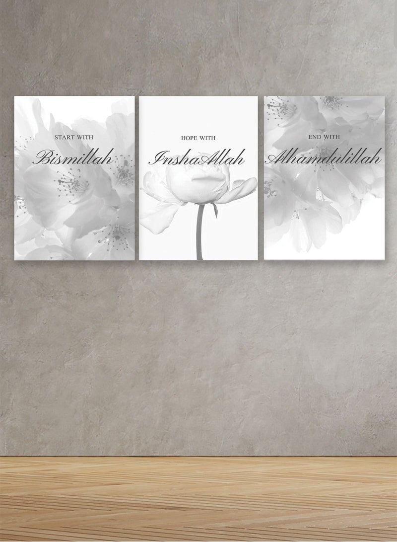 Marktna Decorative Wall Art Painting with an Islamic Design, 3 Pieces, size 120x60 cm - Image 1