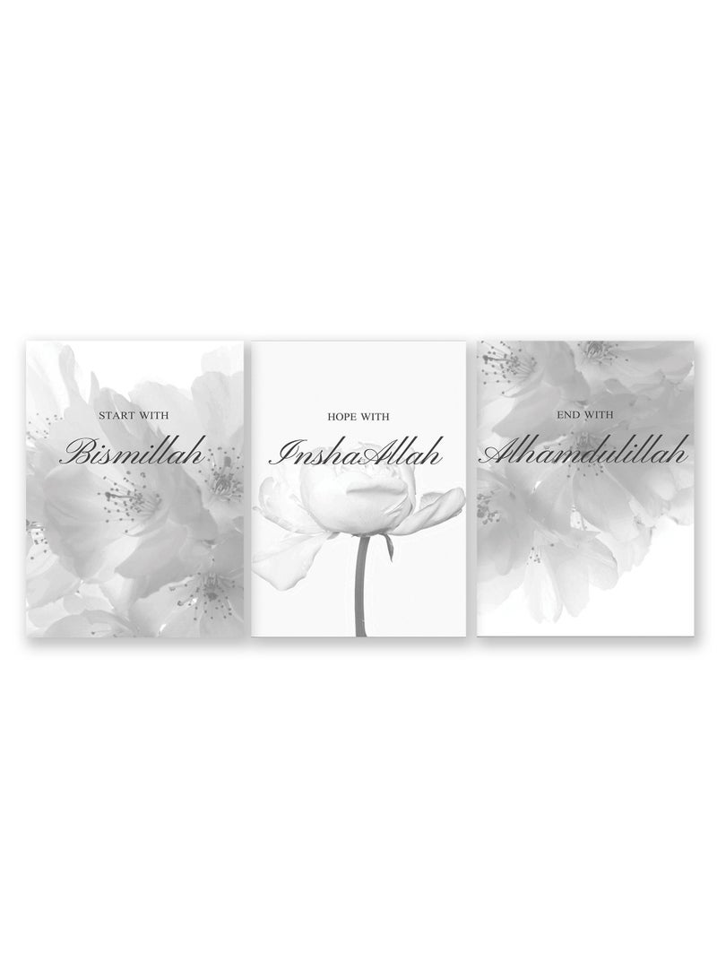 Marktna Decorative Wall Art Painting with an Islamic Design, 3 Pieces, size 120x60 cm - Image 2