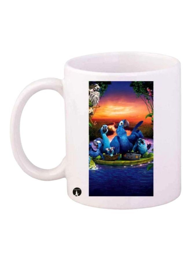 RKN Rio Printed Mug White/Blue/Green - Image 1