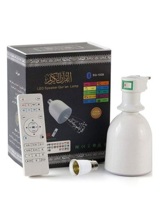 "Portable LED Touch Sensor Night Light with Quran Bluetooth Speaker, Remote Control, Rechargeable Lamp – Multi-Color Dimmable Islamic Speaker with Quran Recitation, Azan, Duas, and MP3 Playback" - Image 1